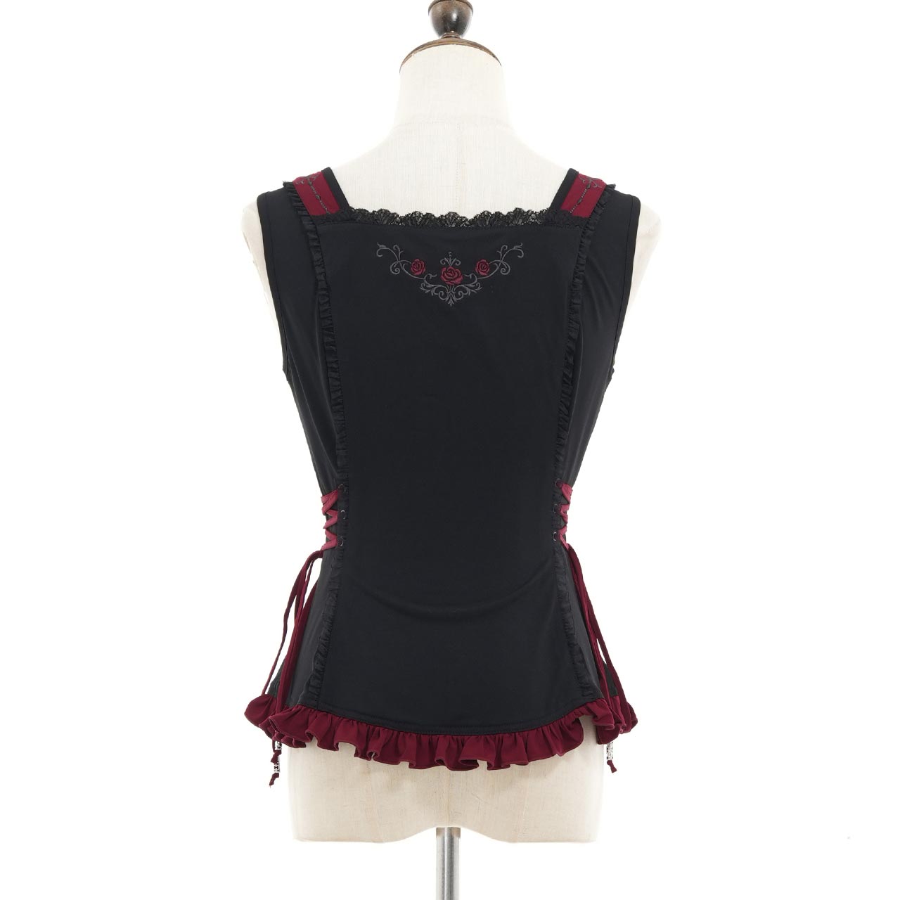 Whimsical Rosy Cats Lace-up Camisole