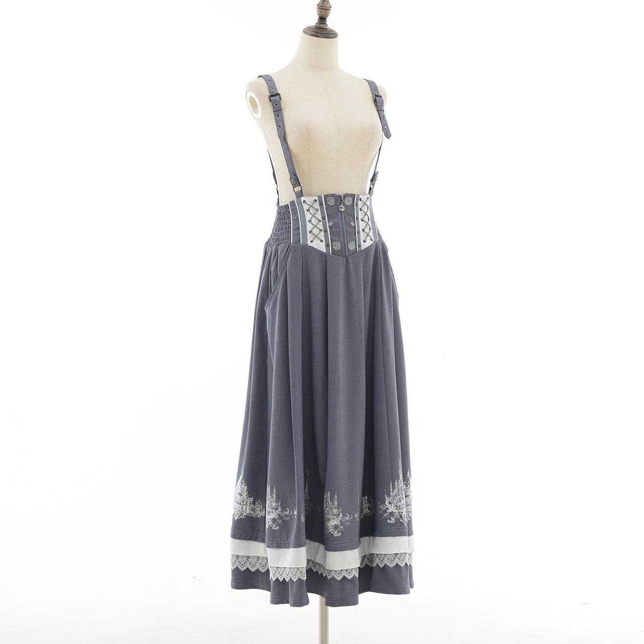 Whimsical Rosy Cats Long Skirt