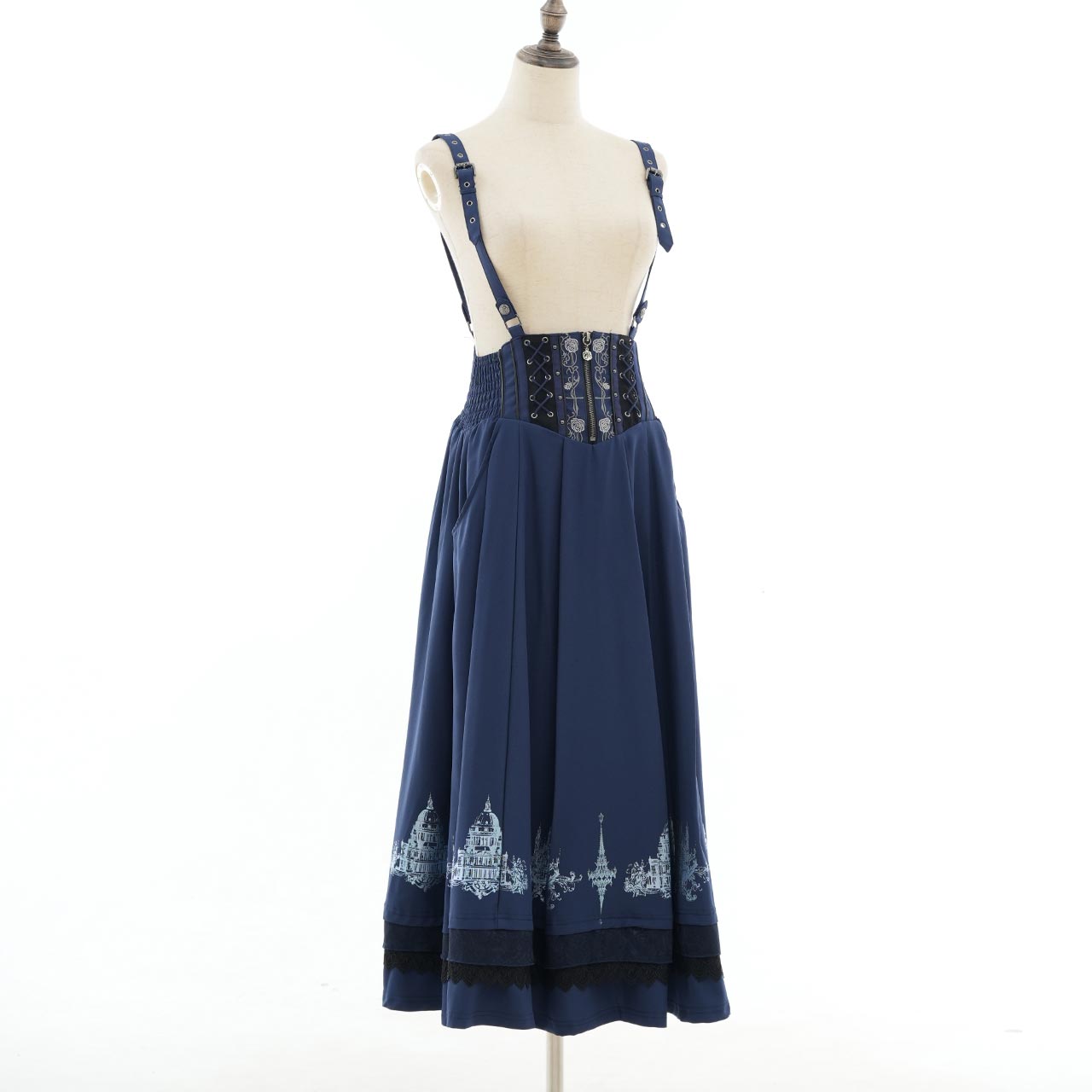 Whimsical Rosy Cats Long Skirt