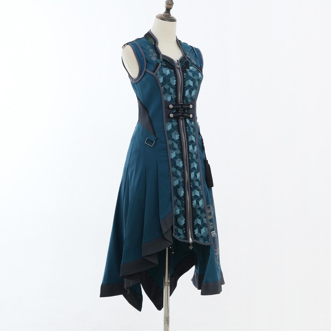 月光幻華 Asymmetrical Long Gilet 【M】
