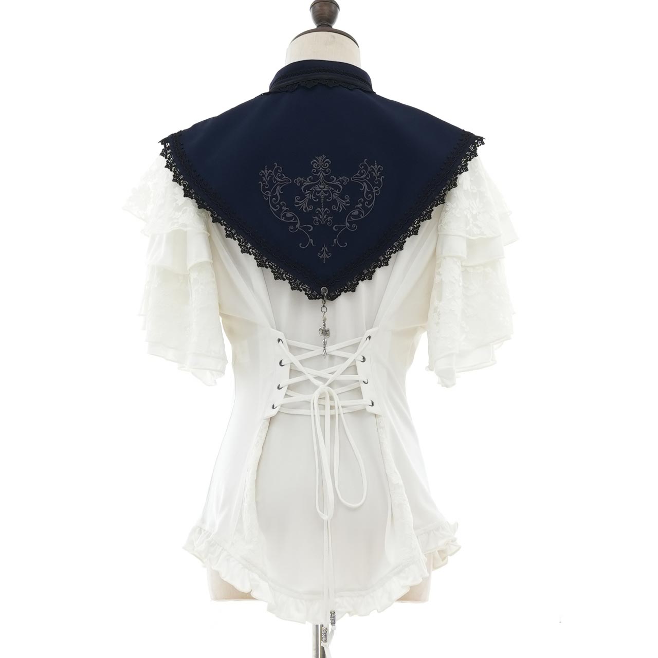 Whimsical Rosy Cats Rose Cross Detachable Collar