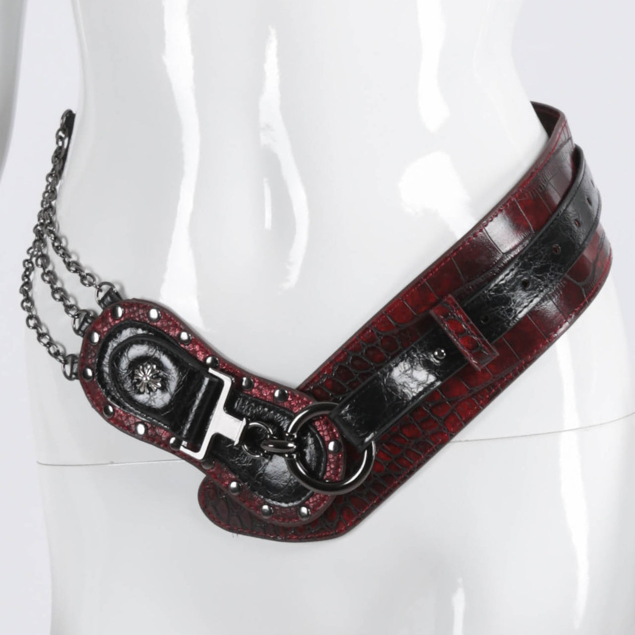 Snakeskin Chain Belt  9992909o
