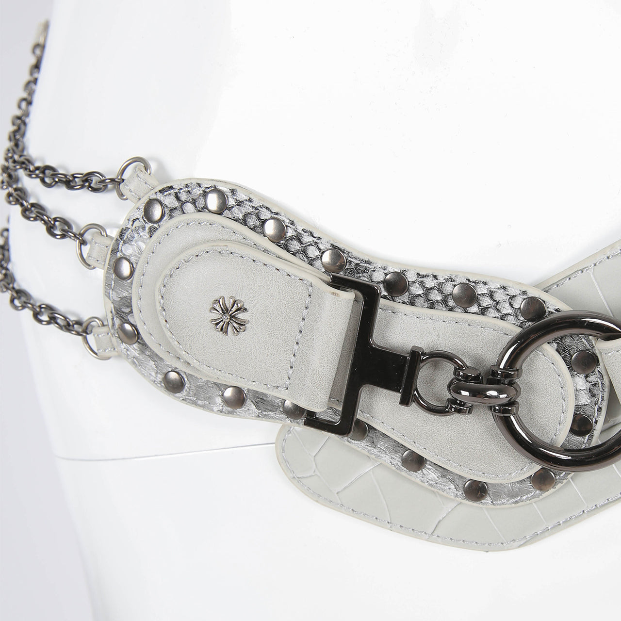 Snakeskin Chain Belt  9992909r