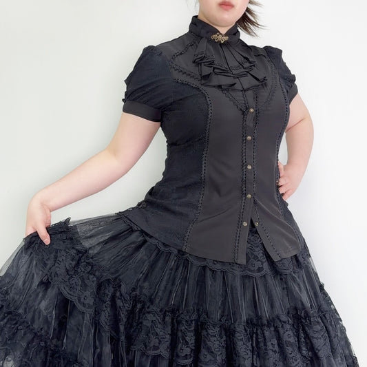 月光幻華 blouse with jabot【L】