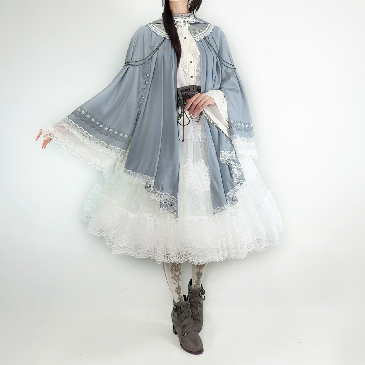 Whimsical Rosy Cats Cat Ear Cape