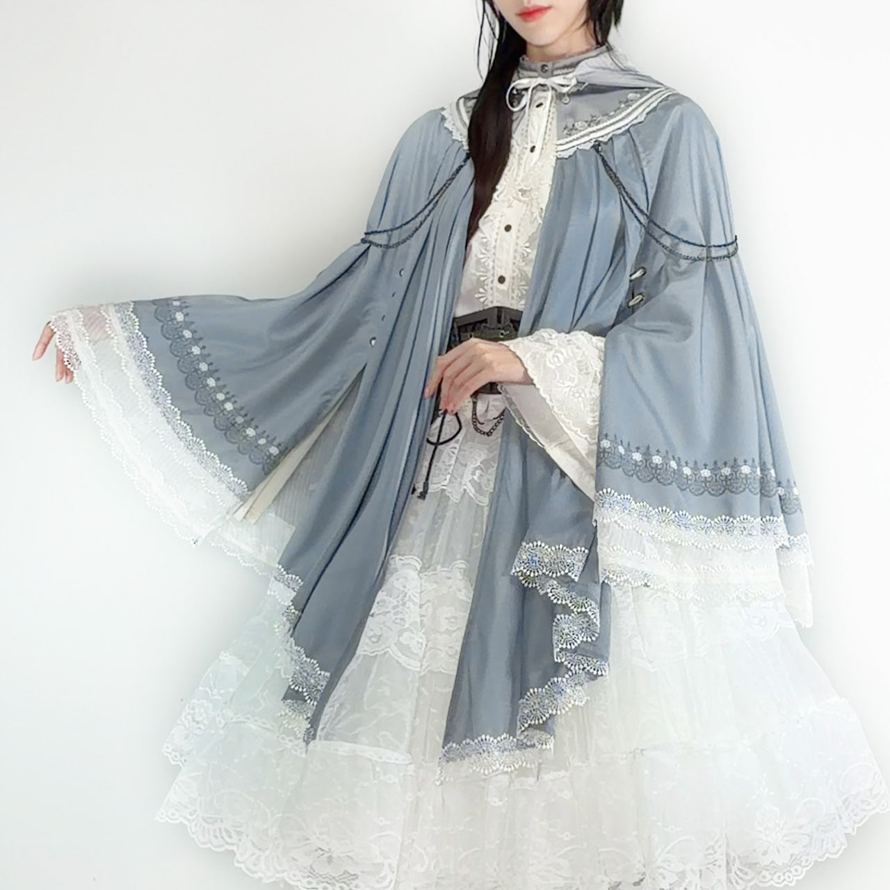 Whimsical Rosy Cats Cat Ear Cape