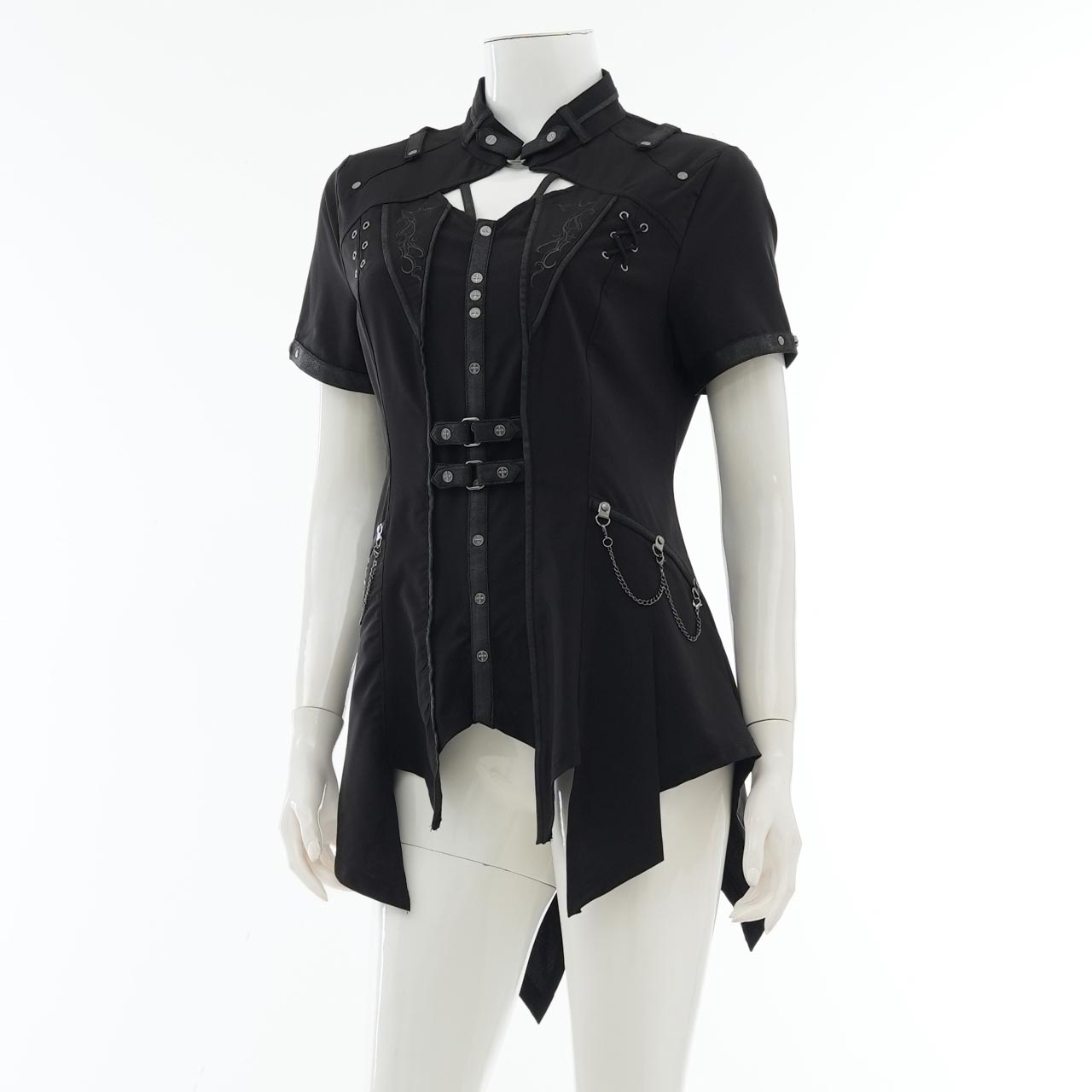 Remnants of Silent Depth Short-Sleeve Blouse