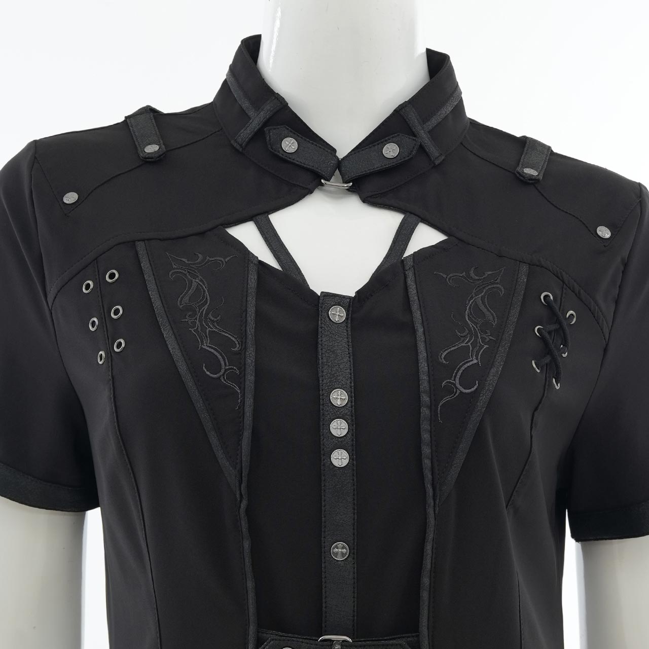 Remnants of Silent Depth Short-Sleeve Blouse