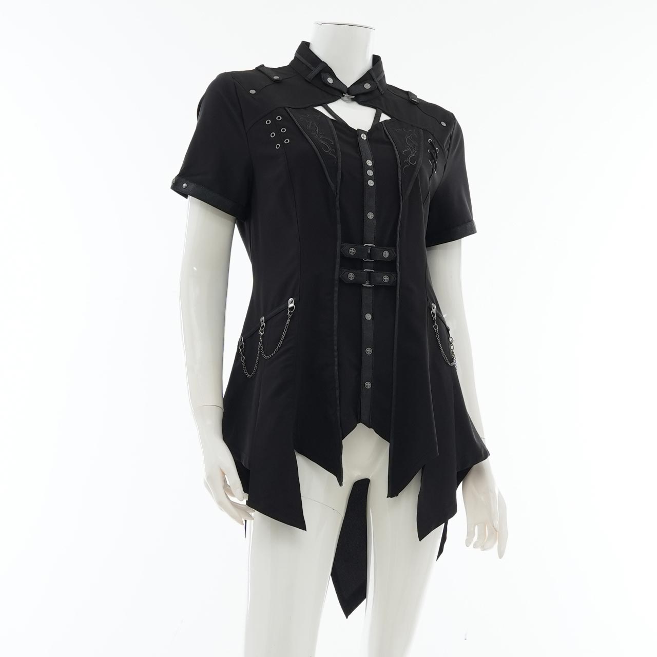 Remnants of Silent Depth Short-Sleeve Blouse