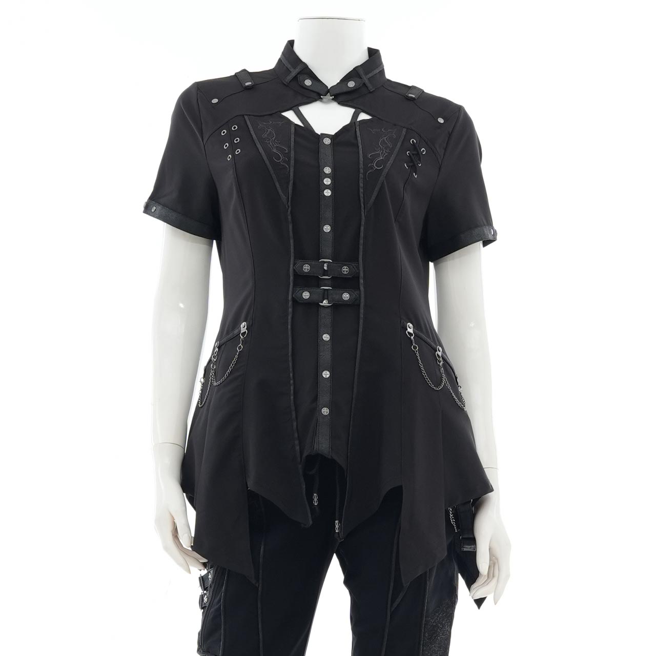 Remnants of Silent Depth Short-Sleeve Blouse