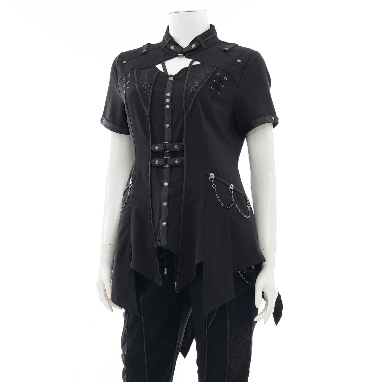Remnants of Silent Depth Short-Sleeve Blouse