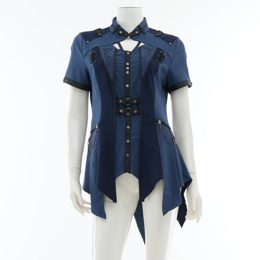 Remnants of Silent Depth Short-Sleeve Blouse