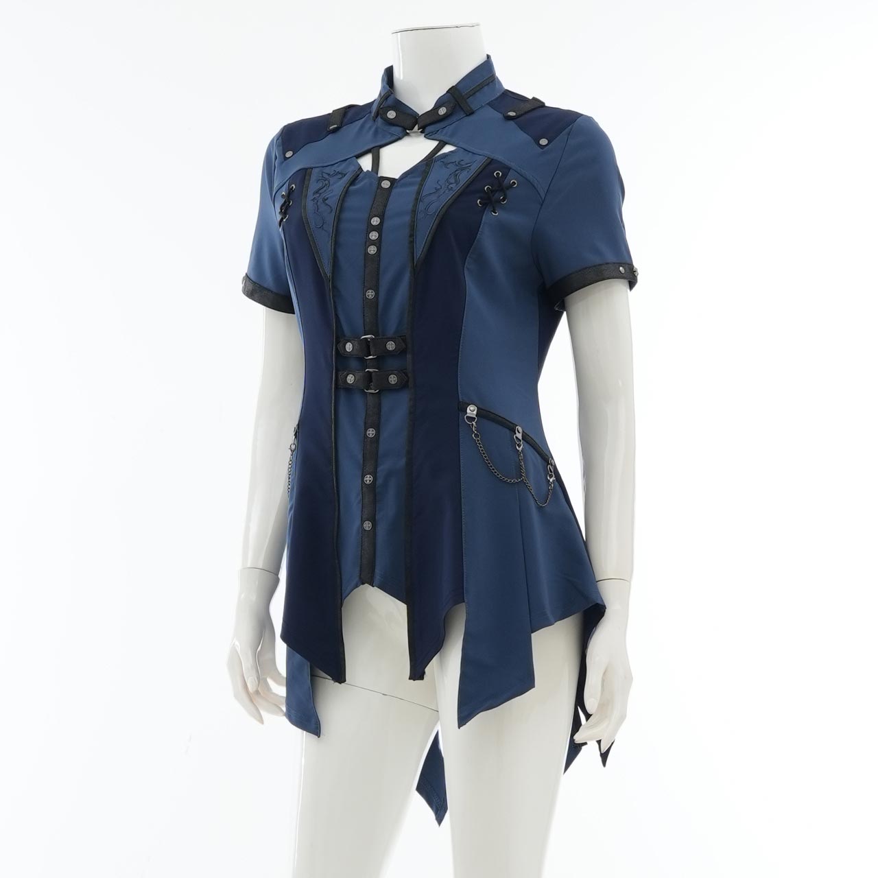 Remnants of Silent Depth Short-Sleeve Blouse