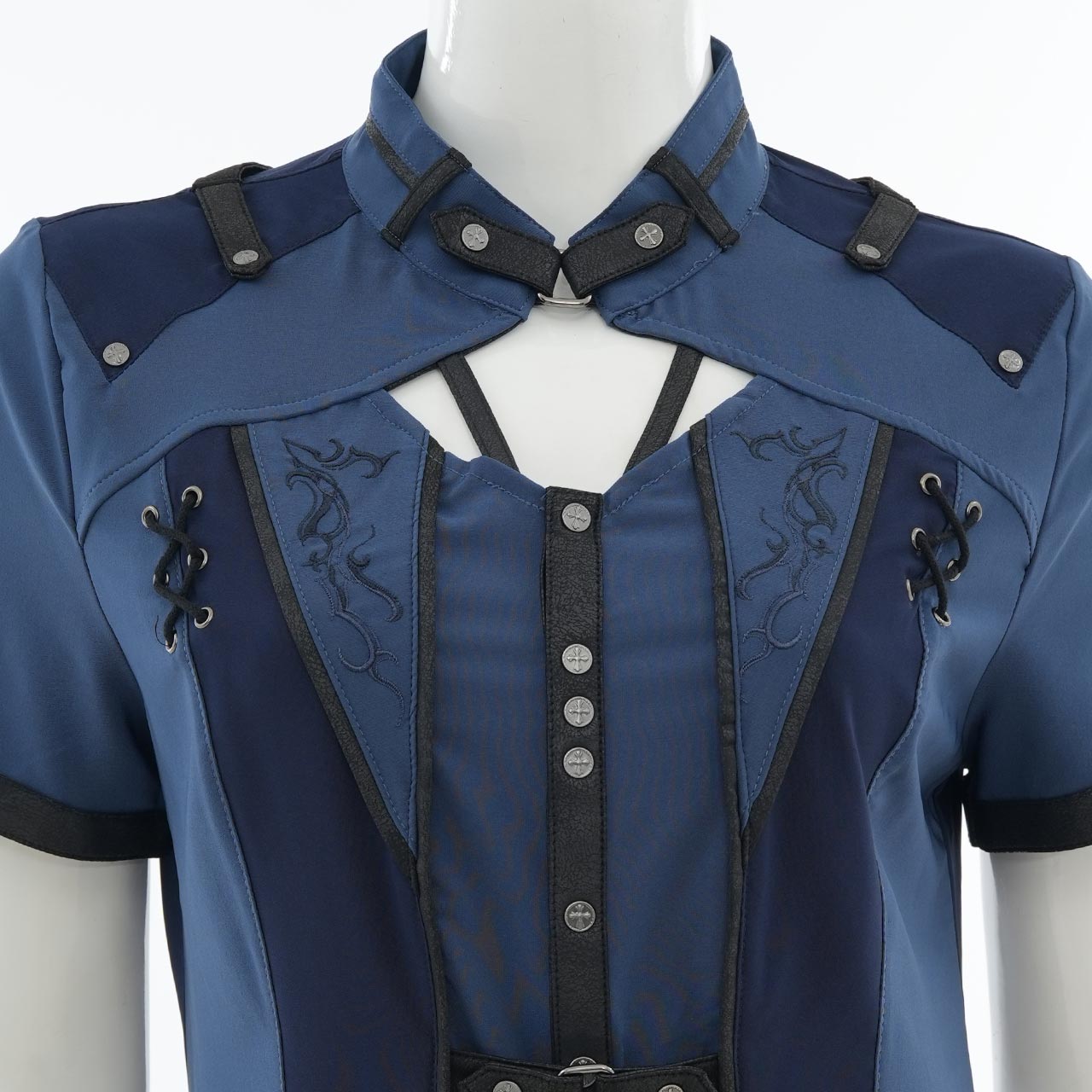 Remnants of Silent Depth Short-Sleeve Blouse