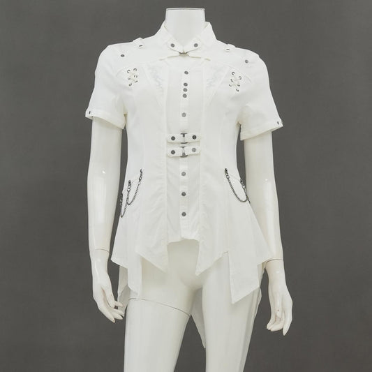Remnants of Silent Depth Short-Sleeve Blouse