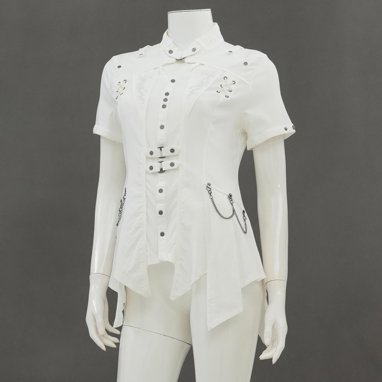 Remnants of Silent Depth Short-Sleeve Blouse
