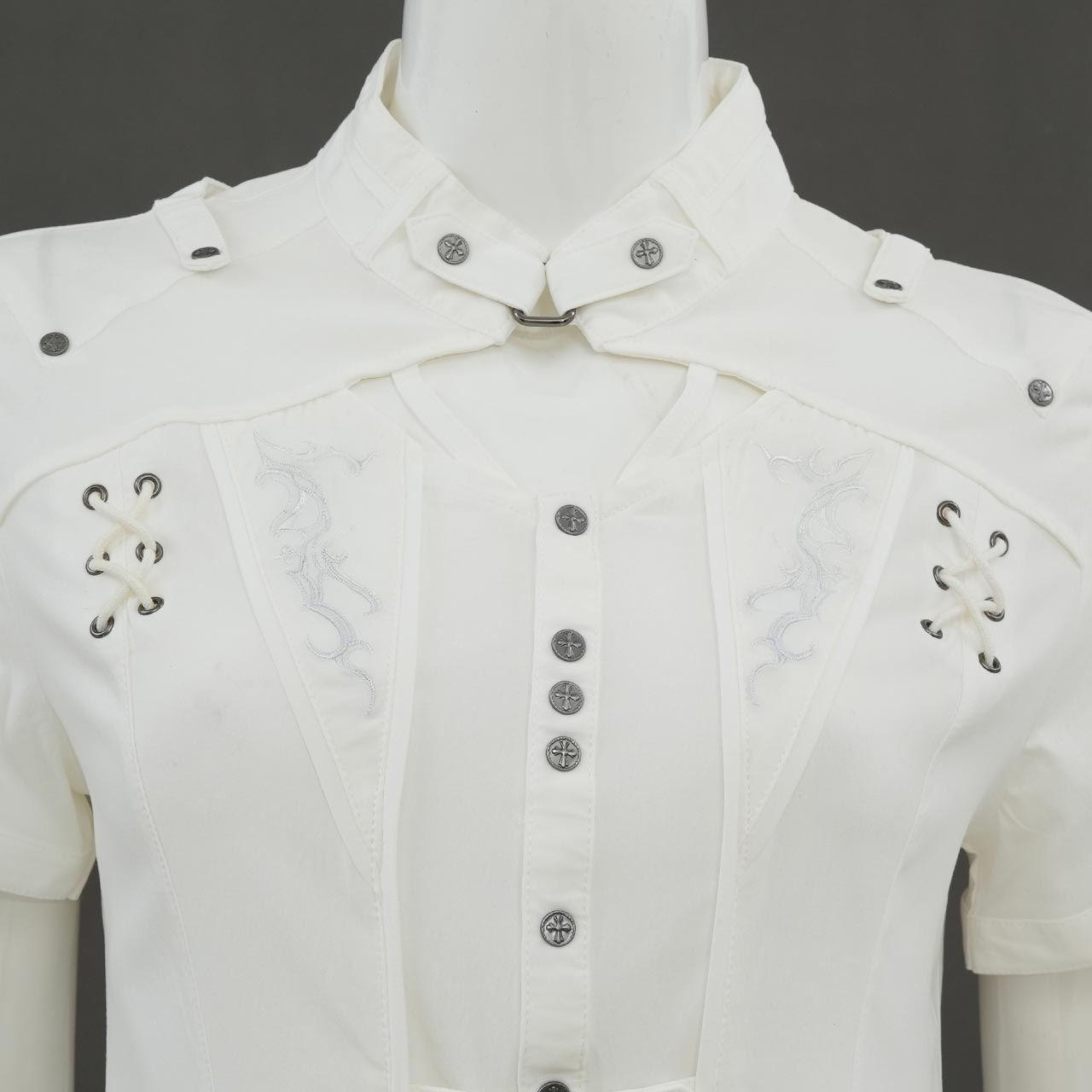 Remnants of Silent Depth Short-Sleeve Blouse