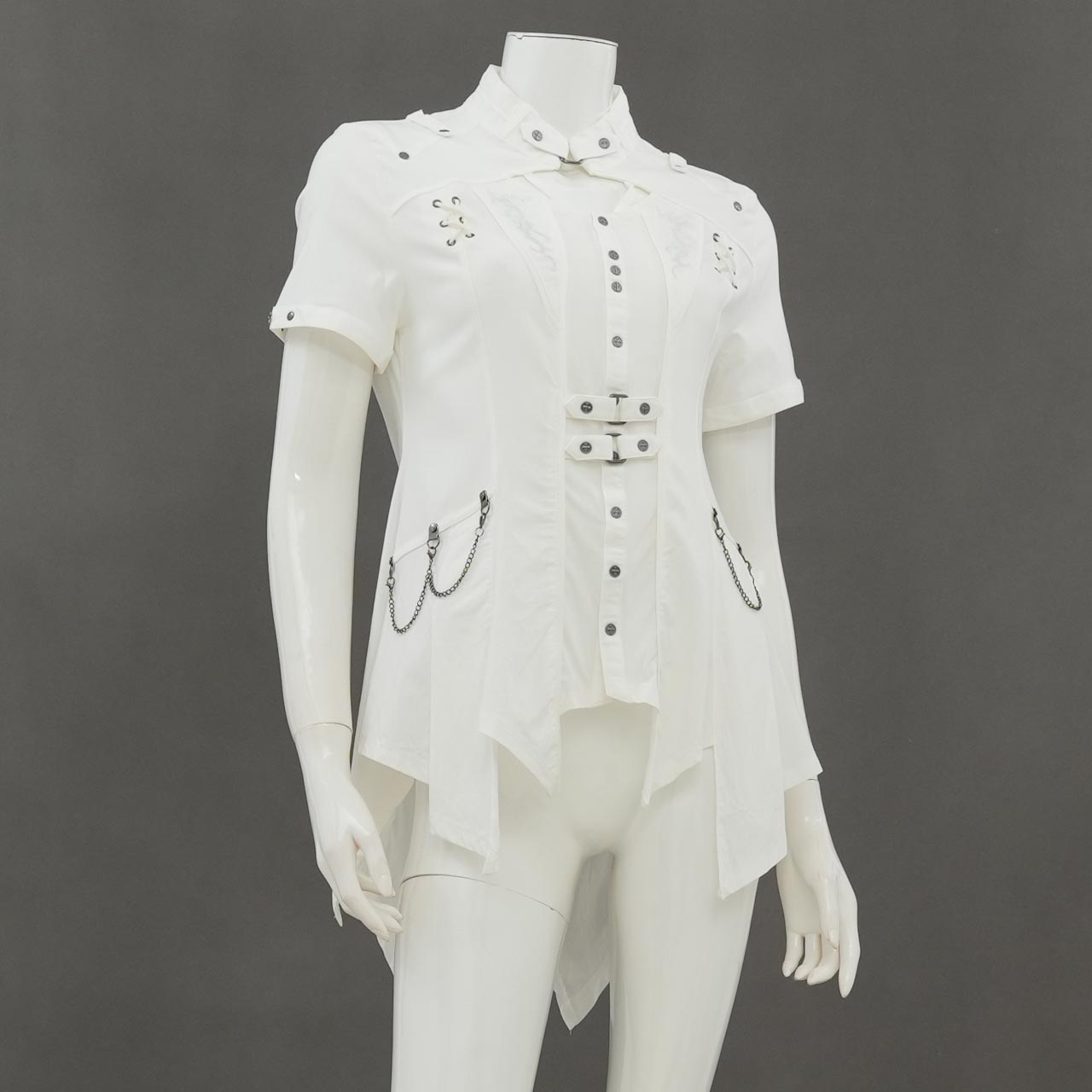 Remnants of Silent Depth Short-Sleeve Blouse