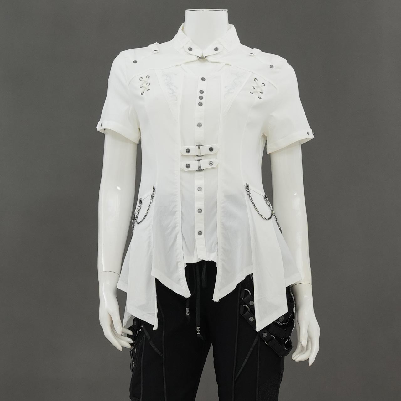 Remnants of Silent Depth Short-Sleeve Blouse
