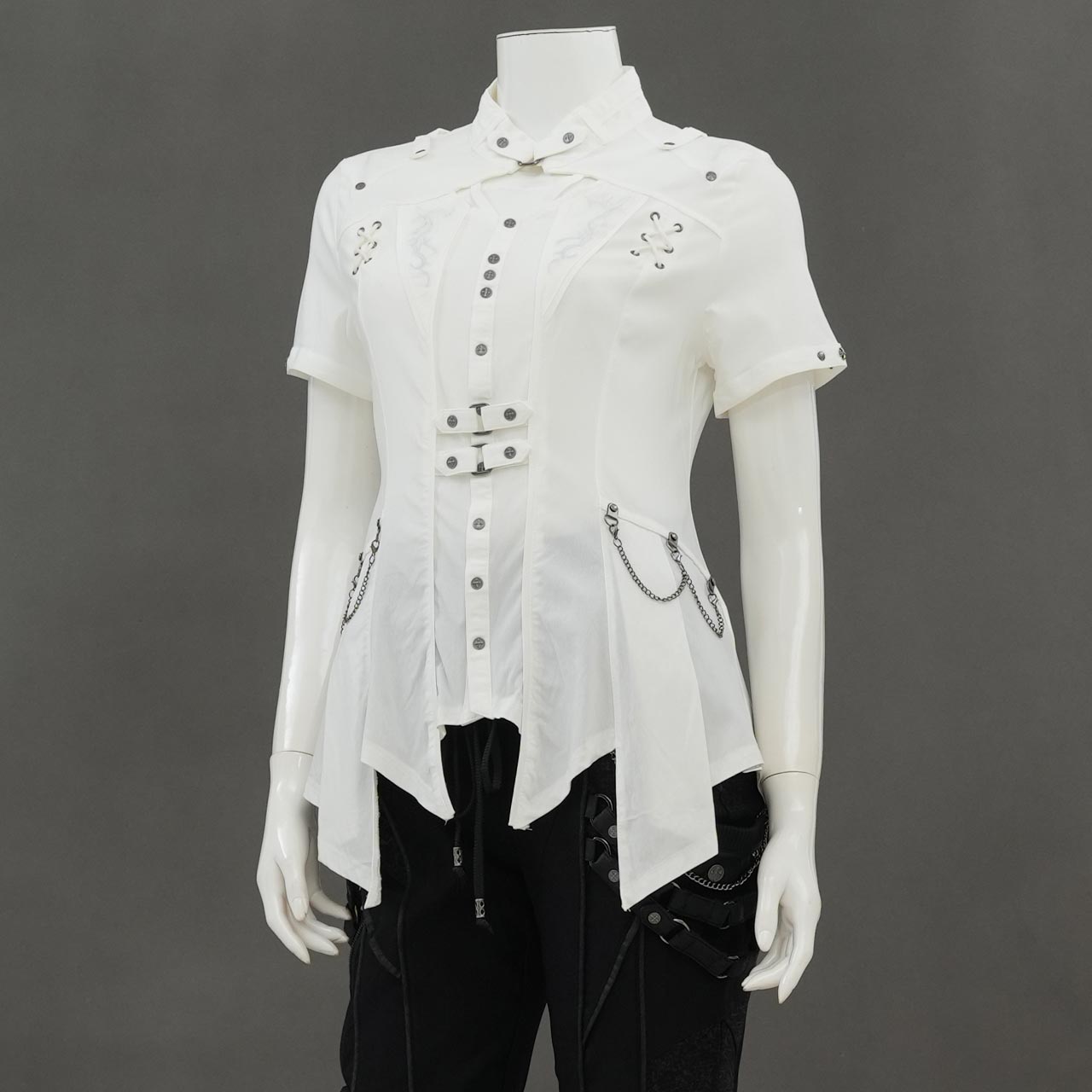 Remnants of Silent Depth Short-Sleeve Blouse