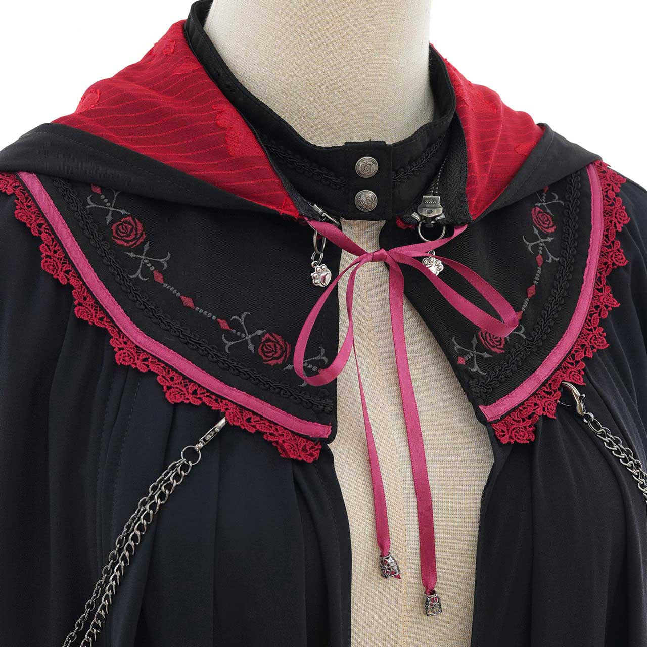 Whimsical Rosy Cats Cat Ear Cape