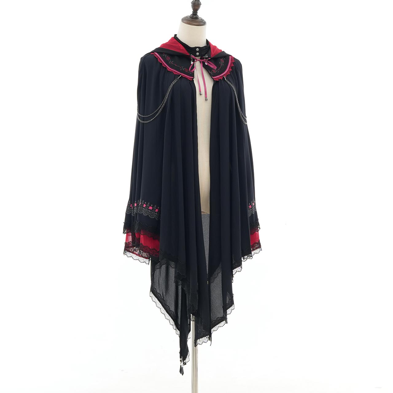 Whimsical Rosy Cats Cat Ear Cape