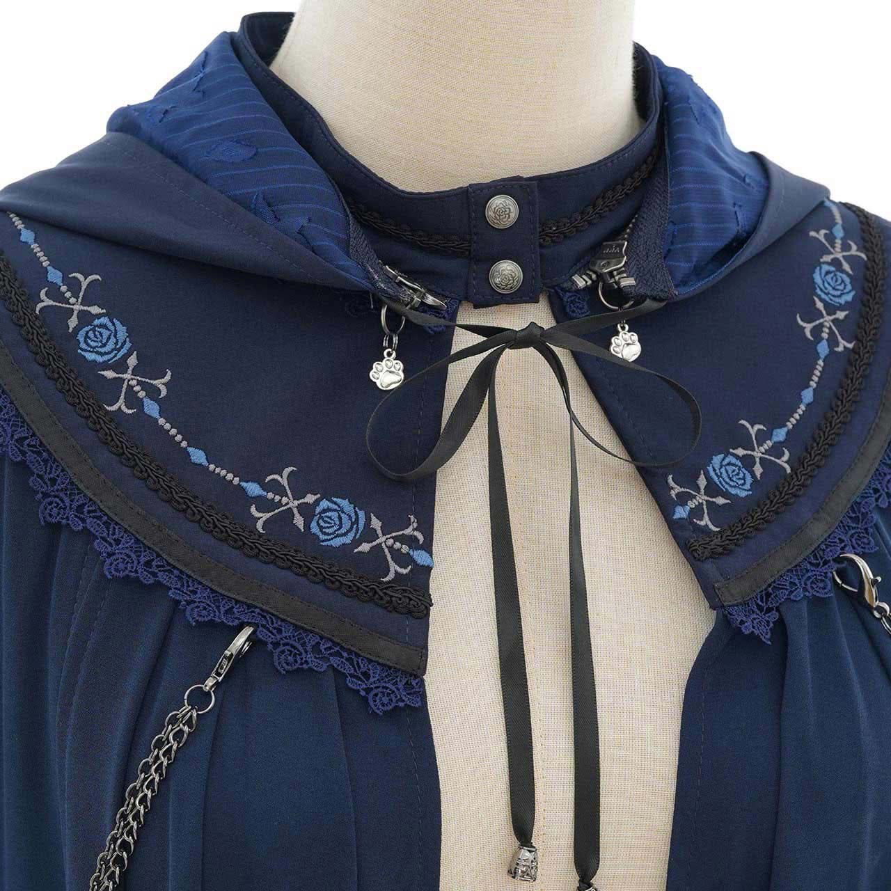 Whimsical Rosy Cats Cat Ear Cape