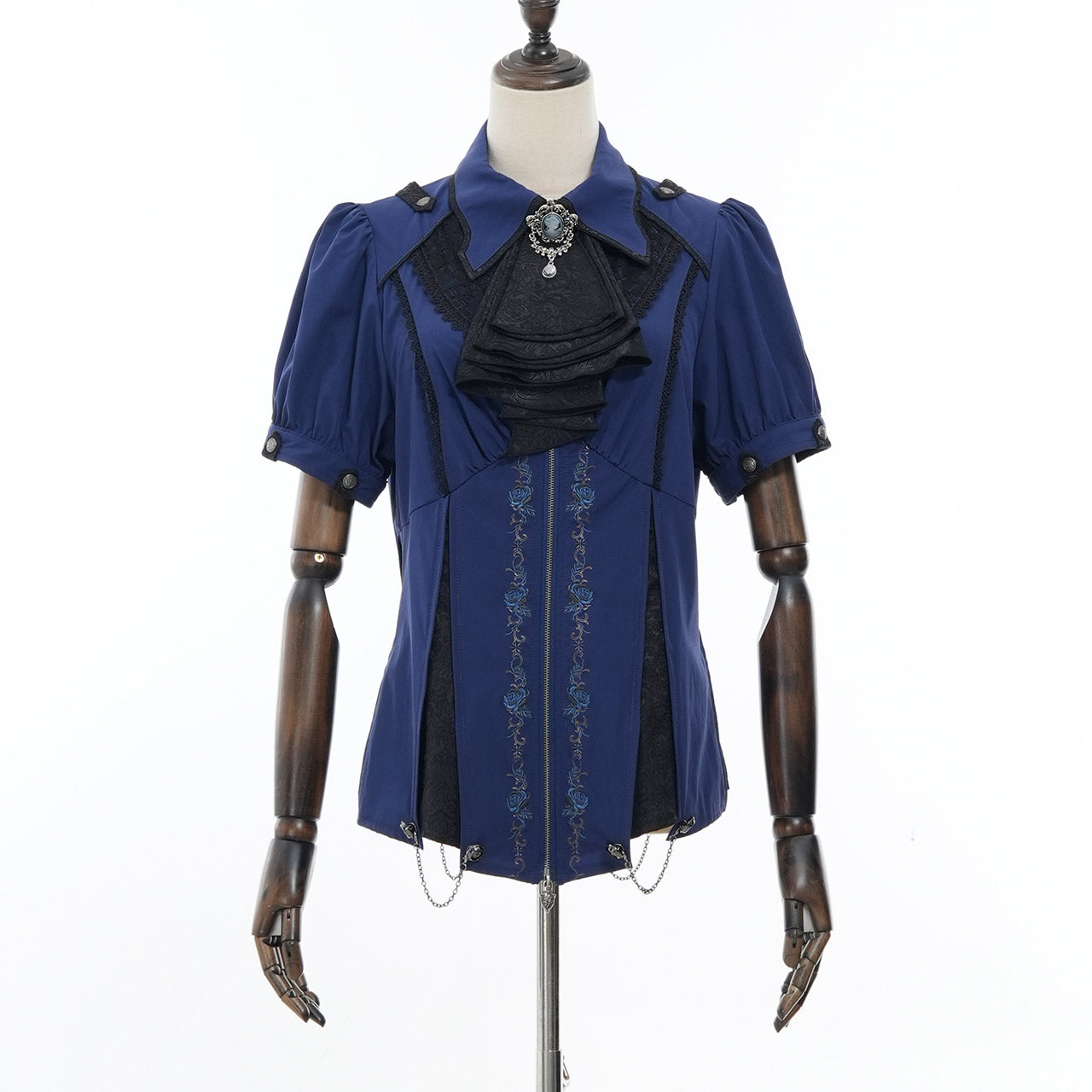Whimsical Rosy Cats blouse with jabot 【L】 – Ozz On Japan