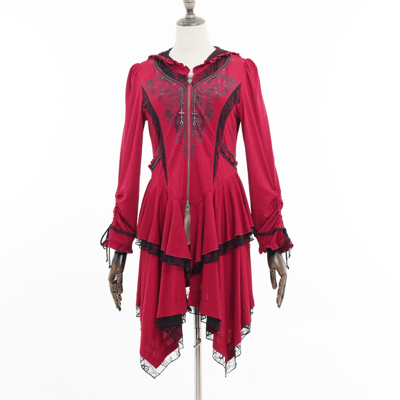 Whimsical Rosy Cats Bunny Ear Hoodie