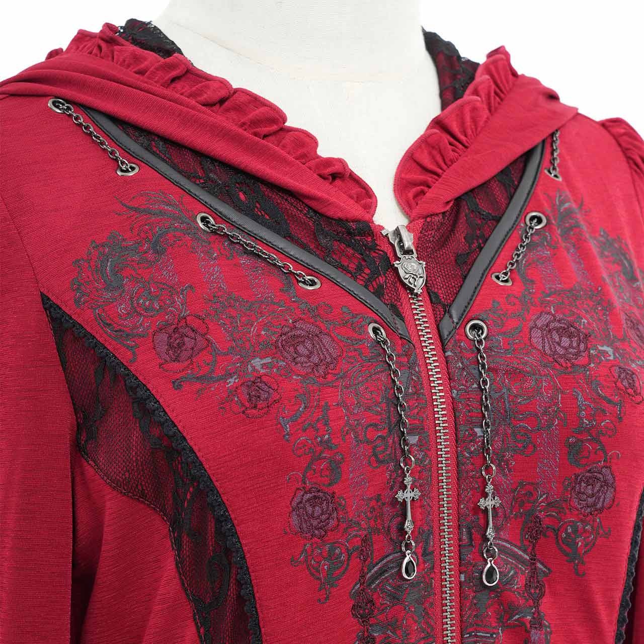 Whimsical Rosy Cats Bunny Ear Hoodie