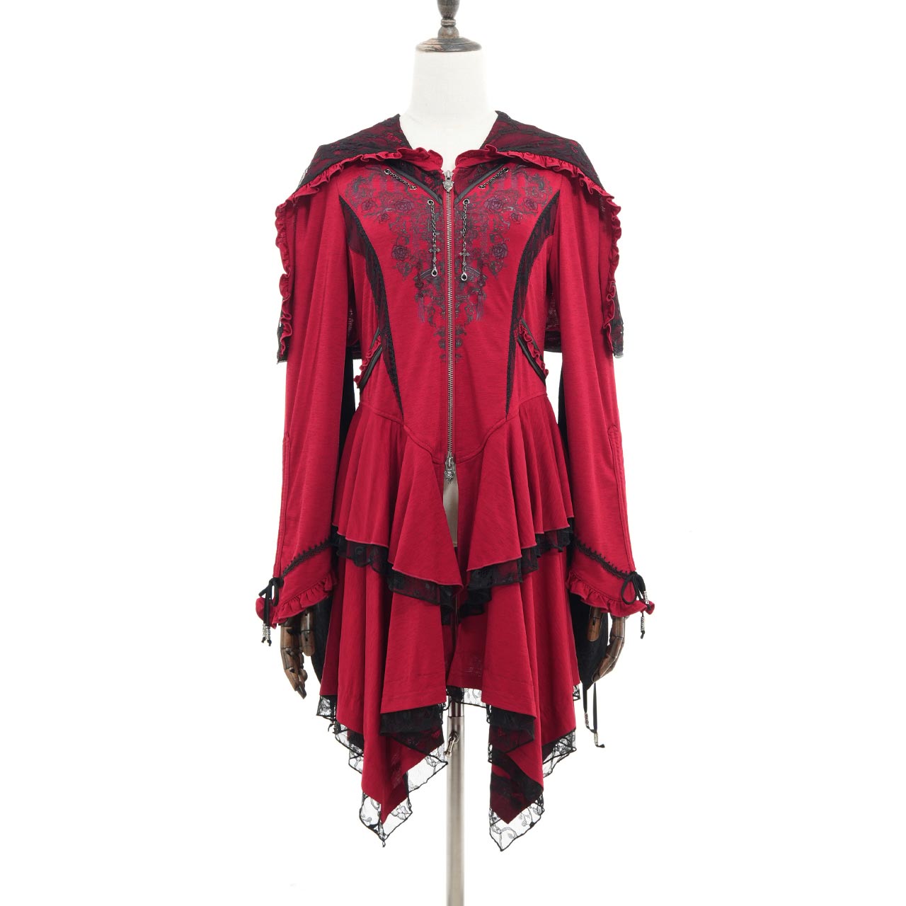 Whimsical Rosy Cats Bunny Ear Hoodie