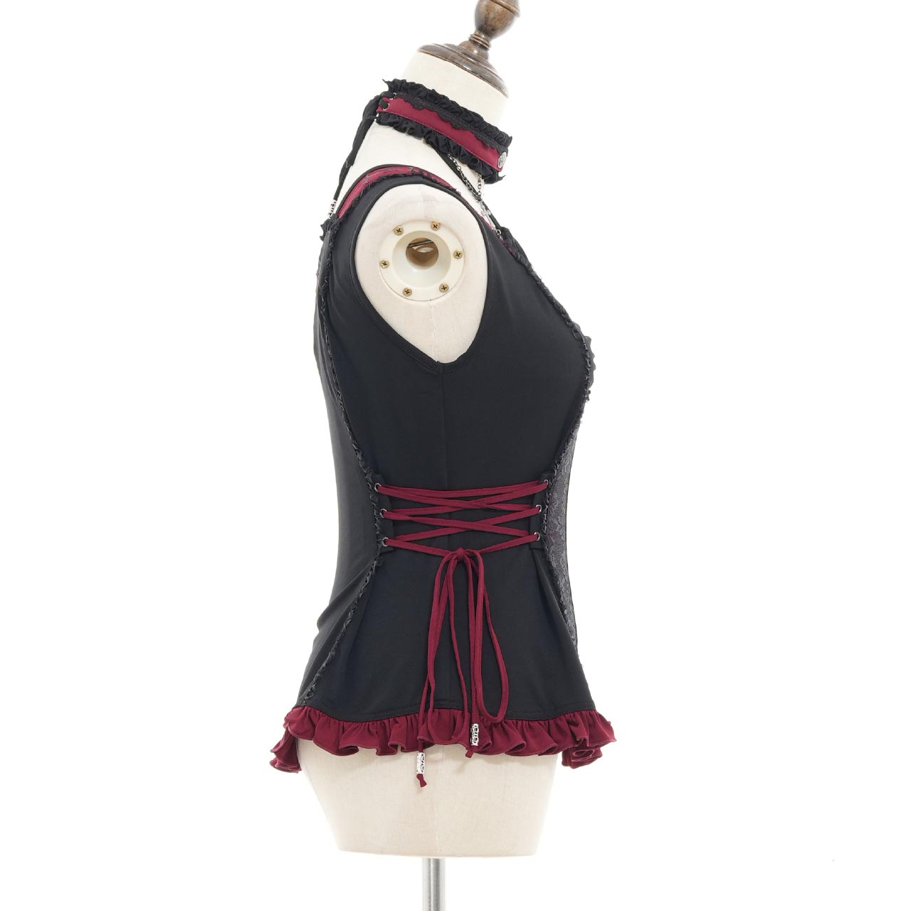 Whimsical Rosy Cats Lace-up Camisole