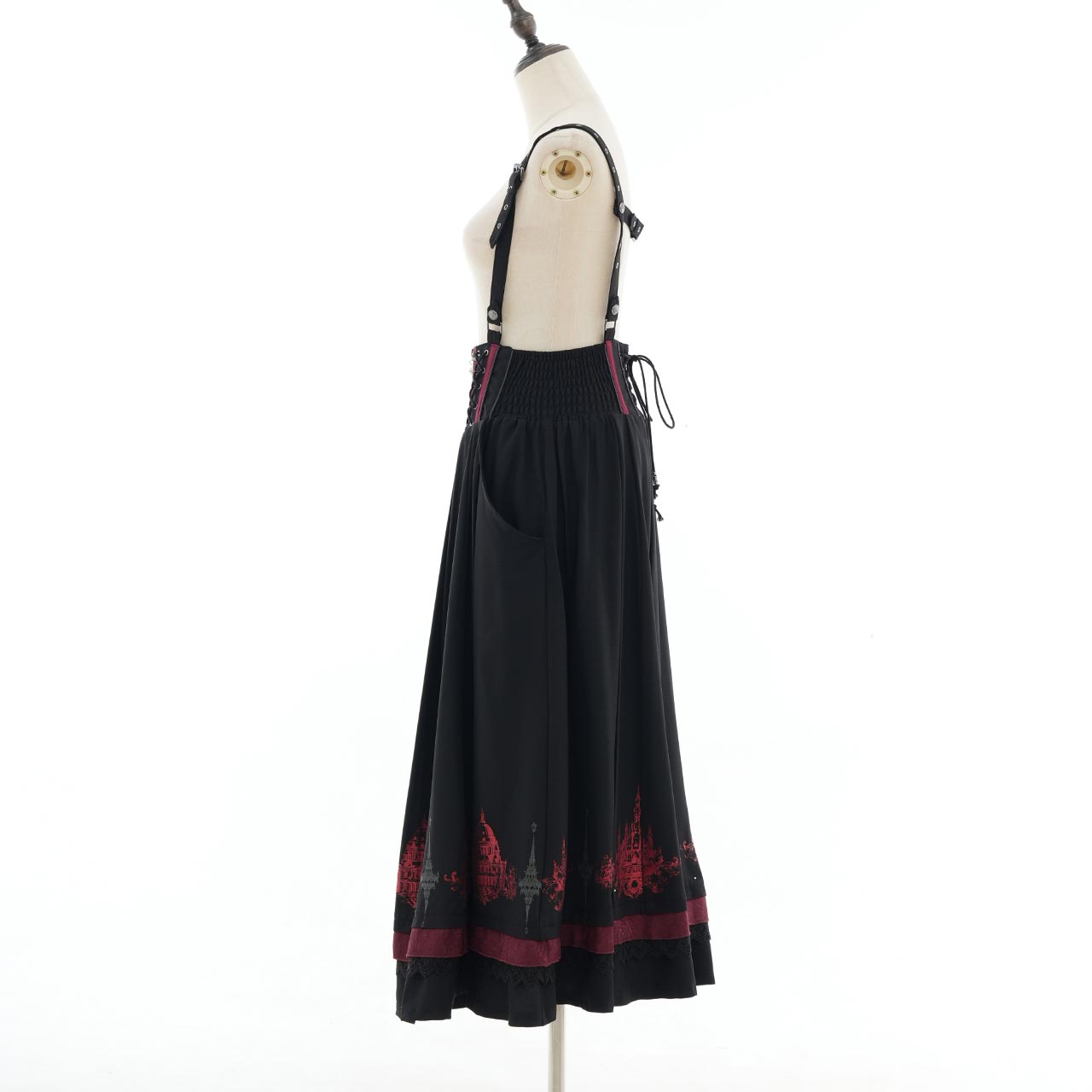 Whimsical Rosy Cats Long Skirt