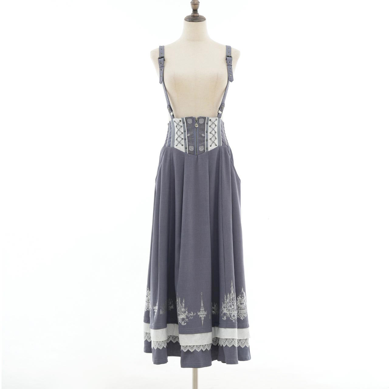Whimsical Rosy Cats Long Skirt
