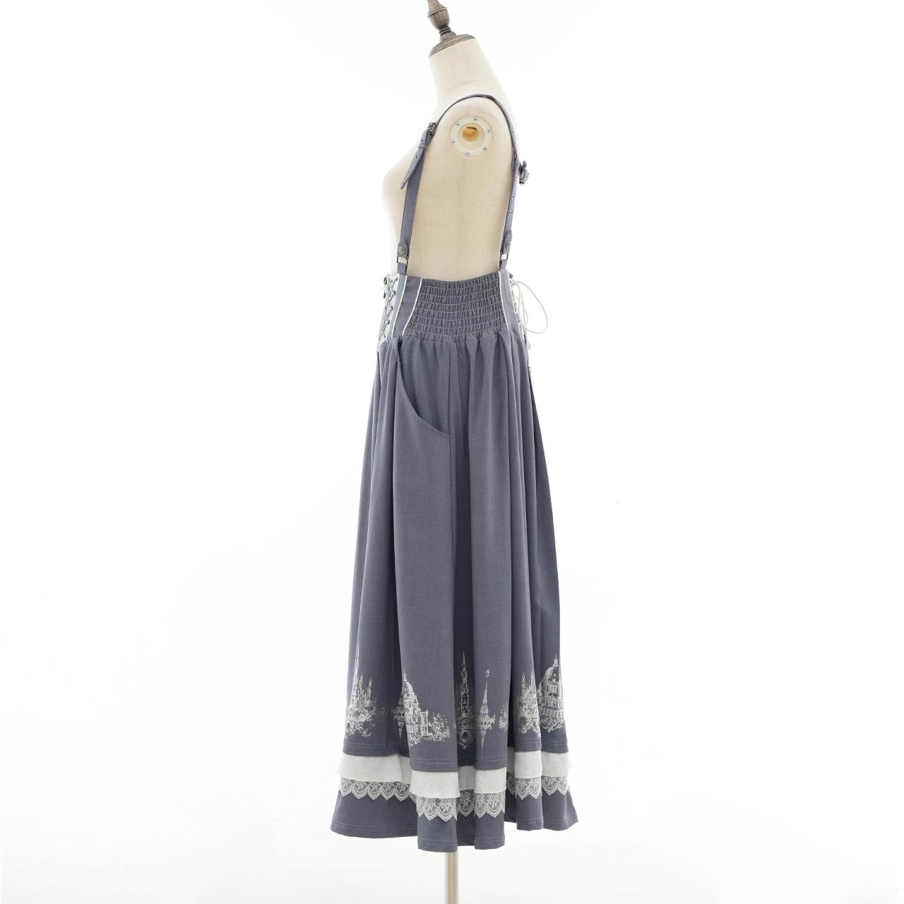 Whimsical Rosy Cats Long Skirt
