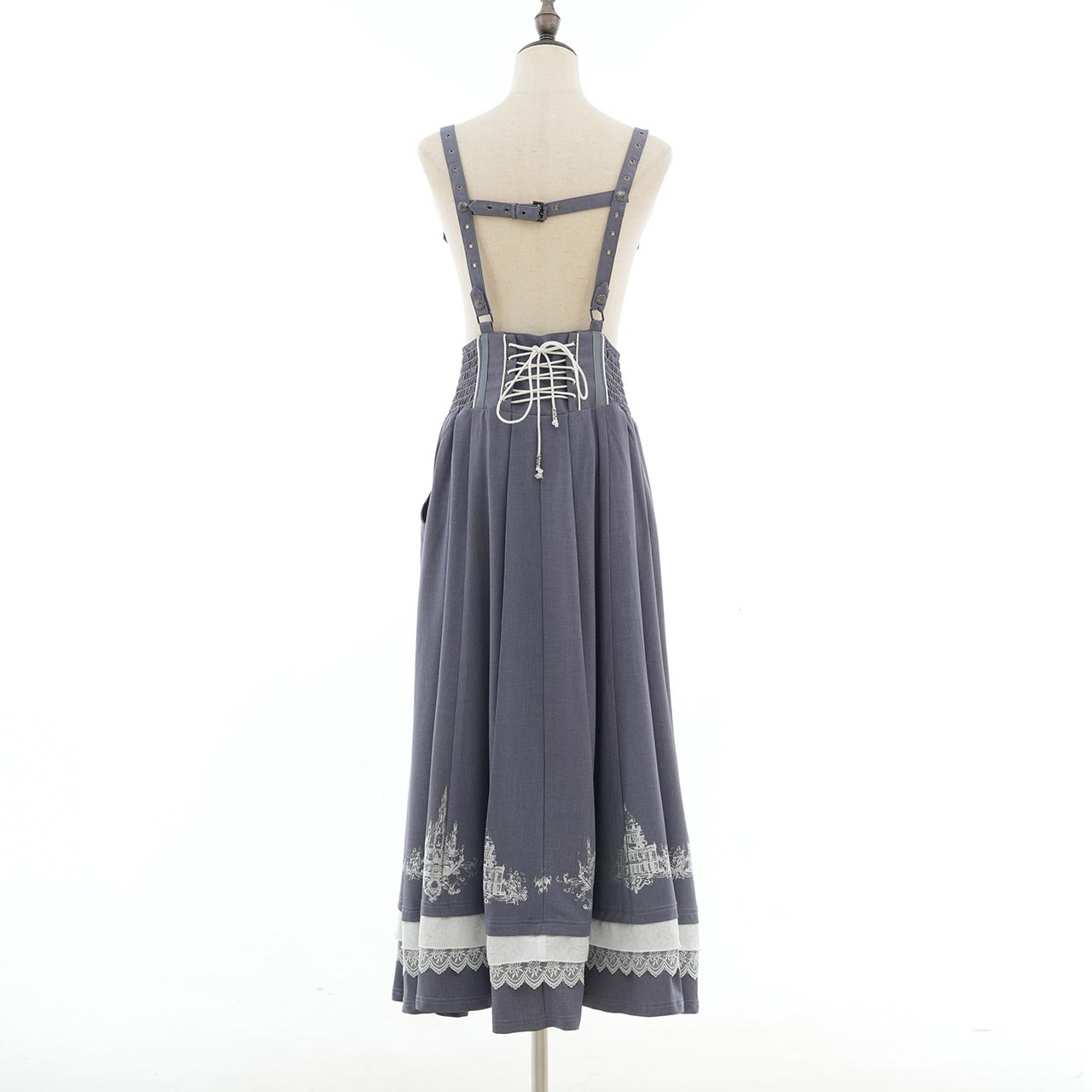 Whimsical Rosy Cats Long Skirt