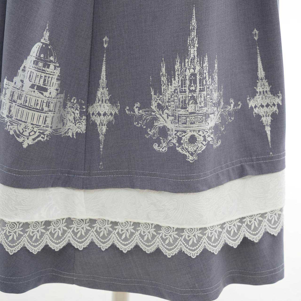 Whimsical Rosy Cats Long Skirt