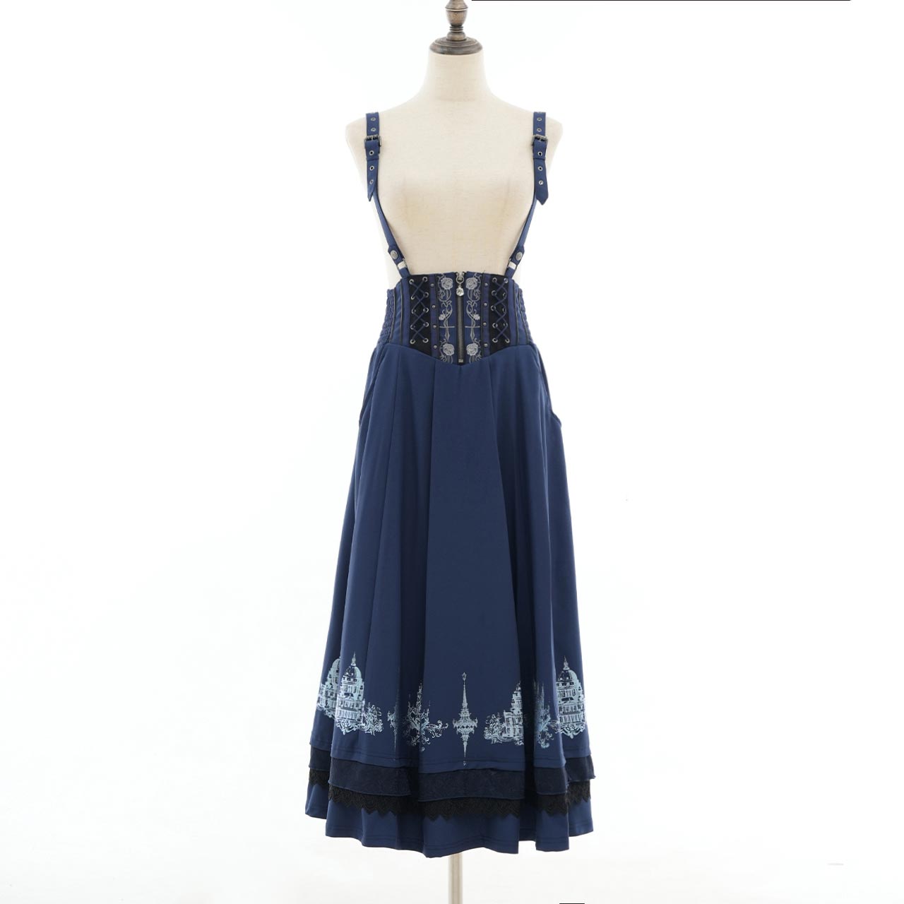 Whimsical Rosy Cats Long Skirt