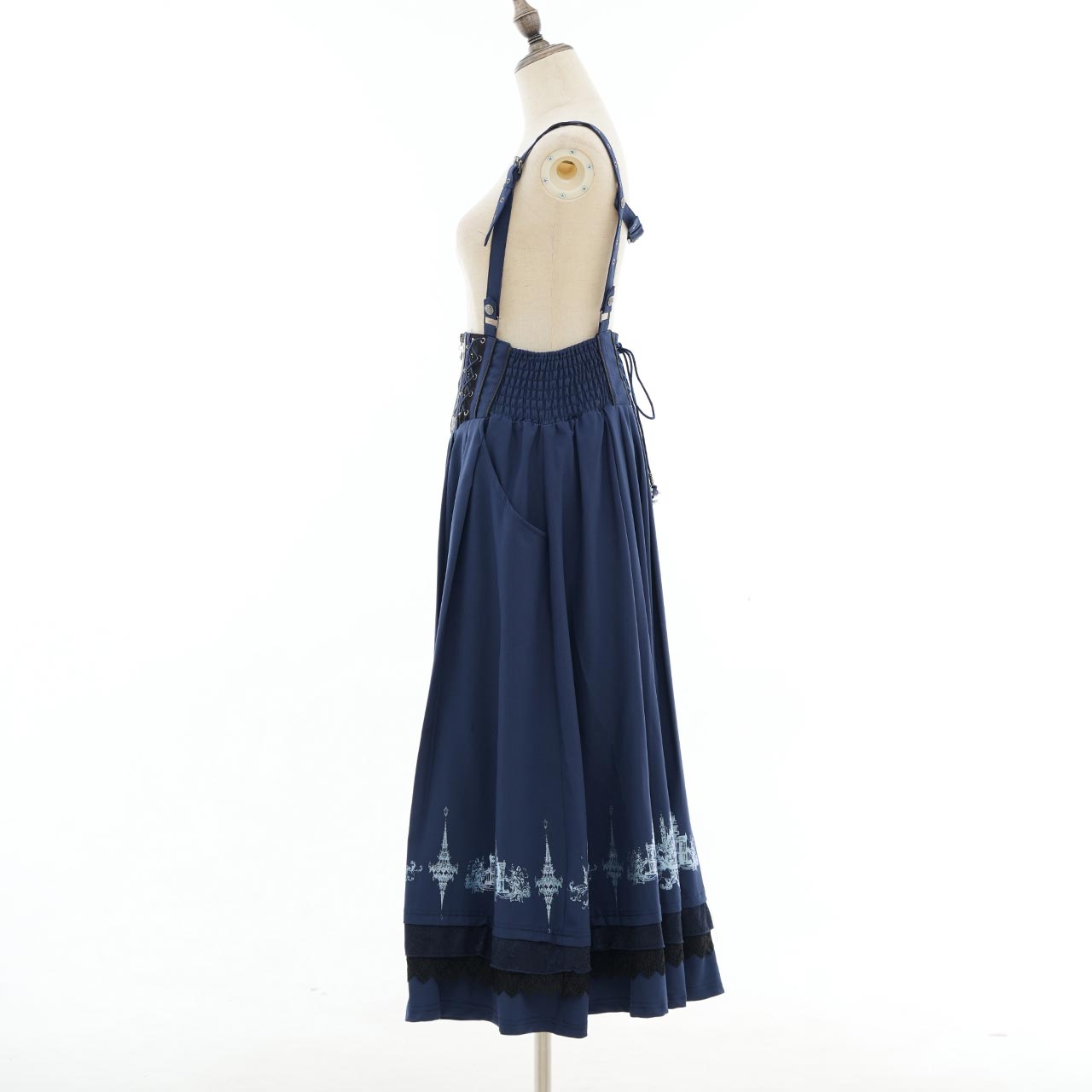 Whimsical Rosy Cats Long Skirt