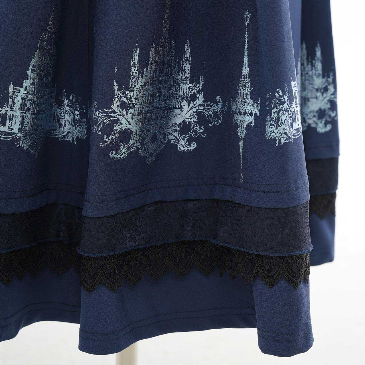 Whimsical Rosy Cats Long Skirt