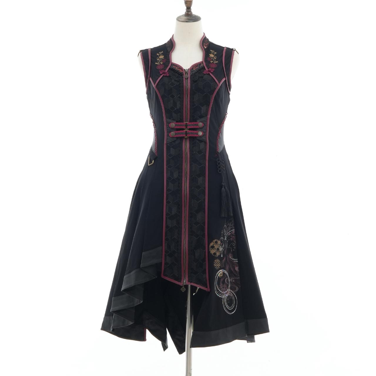 月光幻華 Asymmetrical Long Gilet 【M】