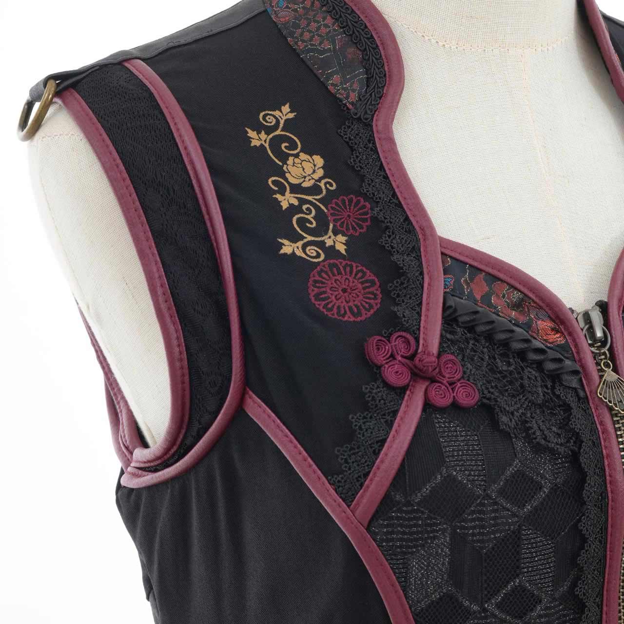 月光幻華 Asymmetrical Long Gilet 【M】
