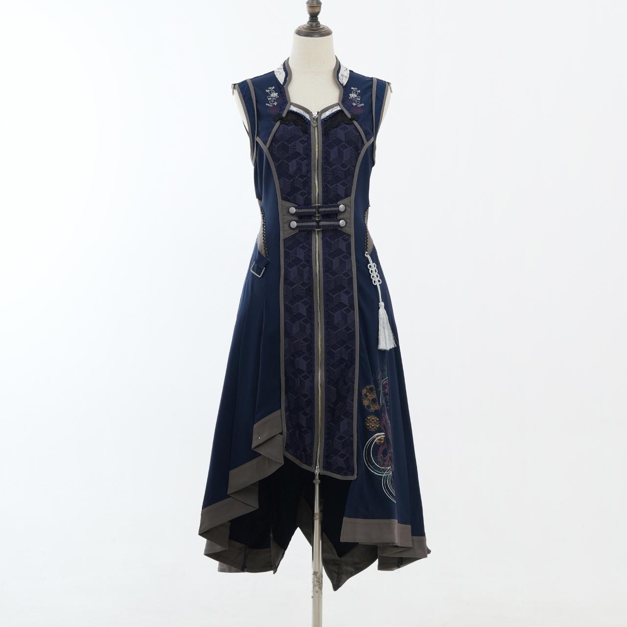 月光幻華 Asymmetrical Long Gilet 【L】