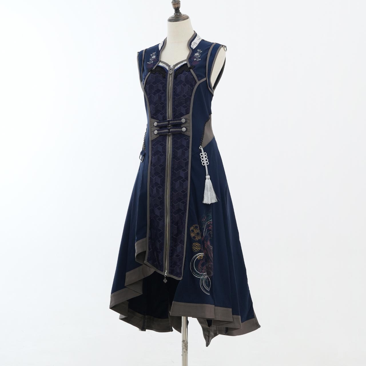 月光幻華 Asymmetrical Long Gilet 【L】