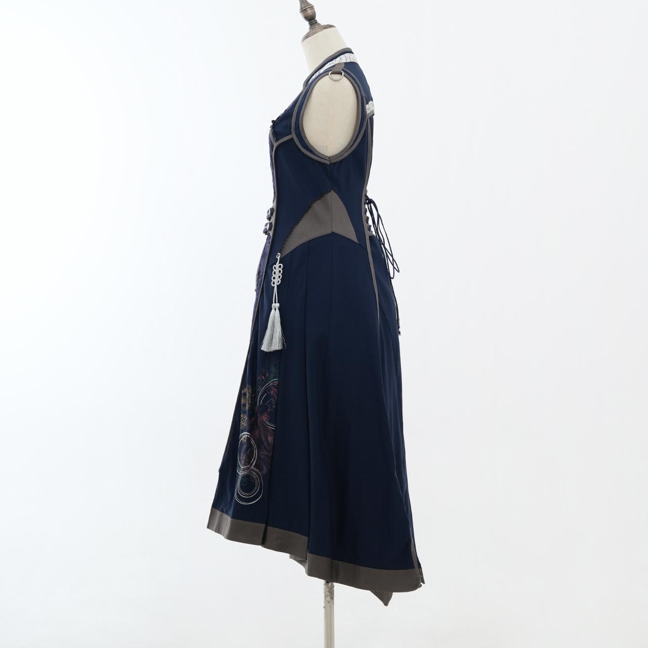 月光幻華 Asymmetrical Long Gilet 【L】