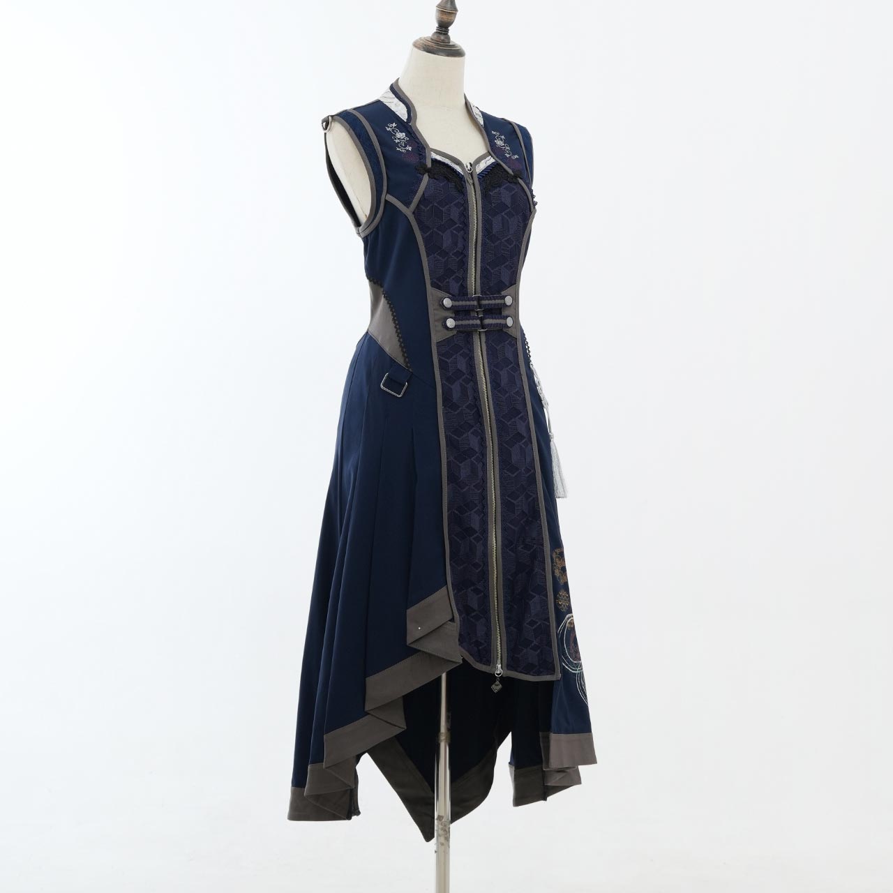 月光幻華 Asymmetrical Long Gilet 【L】