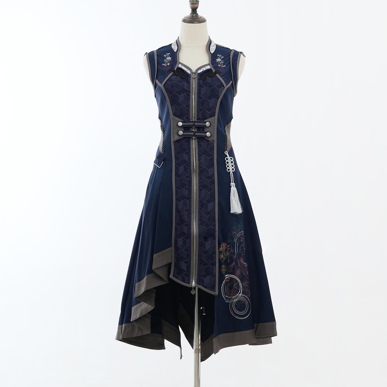 月光幻華 Asymmetrical Long Gilet 【M】