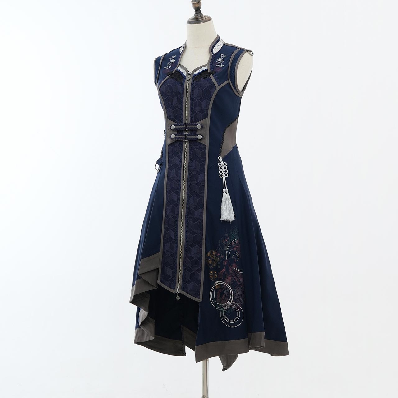 月光幻華 Asymmetrical Long Gilet 【M】