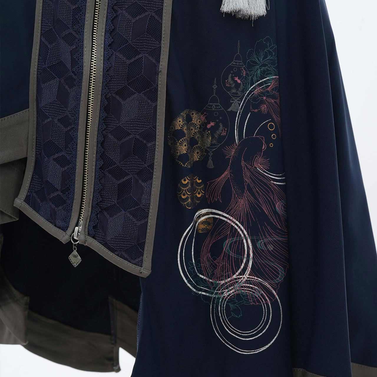 月光幻華 Asymmetrical Long Gilet 【M】