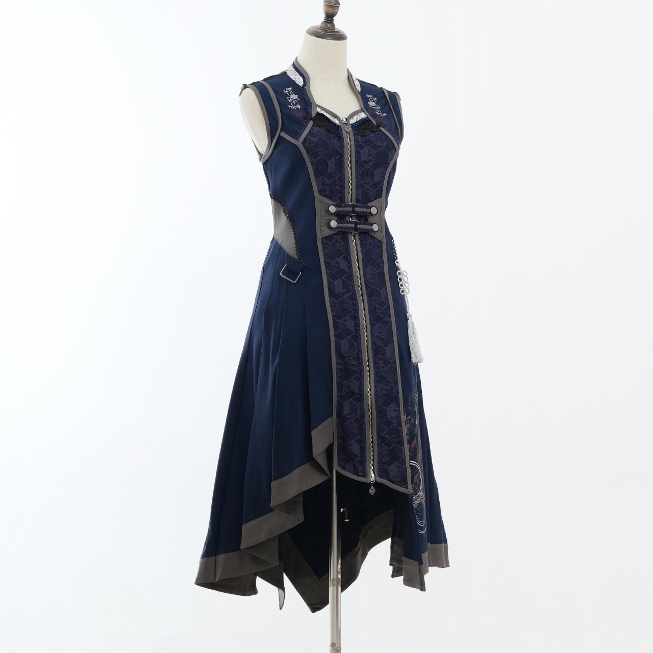 月光幻華 Asymmetrical Long Gilet 【M】